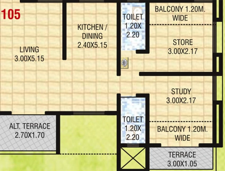 1.5 BHK Flat in Saarvi Nisarg in Alephata, Pune - Image 827165