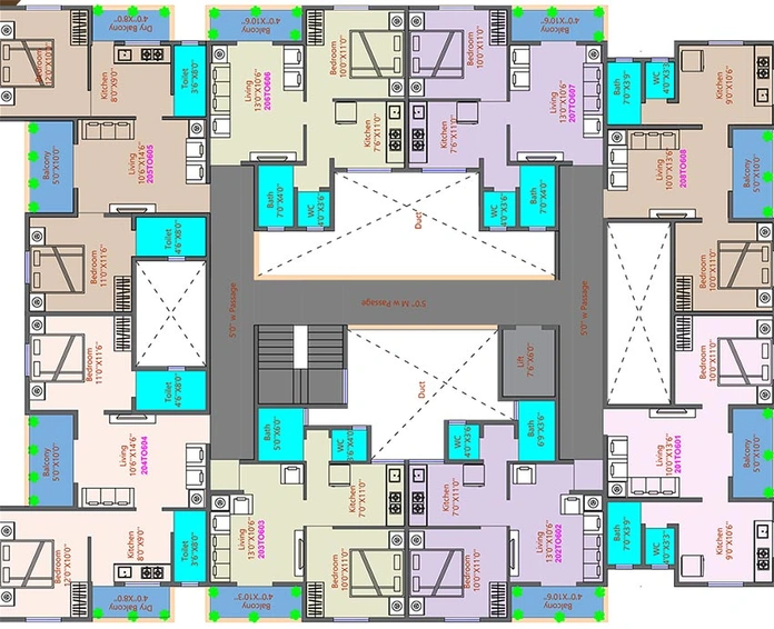 Floor Plan of Samarth Sonai Heights in Chikhali, Pune - Image 203751
