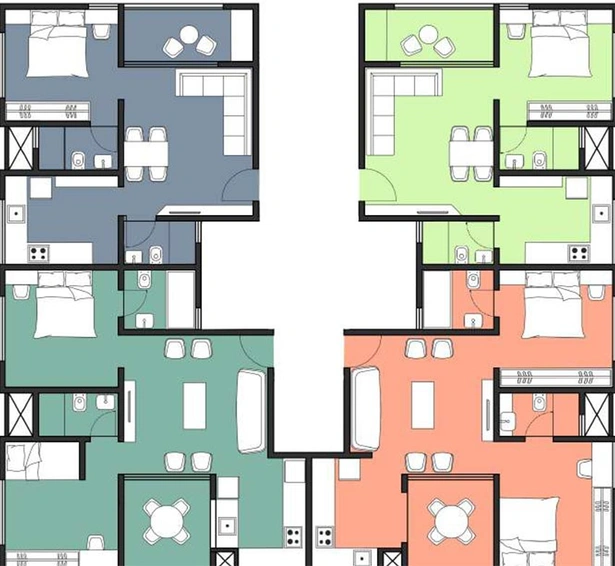 Floor Plan of Sarode Riya Casa in Undri, Pune - Image 203766