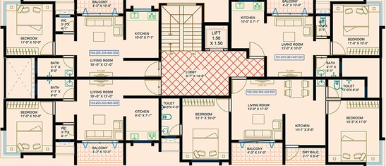 Floor Plan of Shree Sushrut Residency in Dhankawadi, Pune - Image 203773