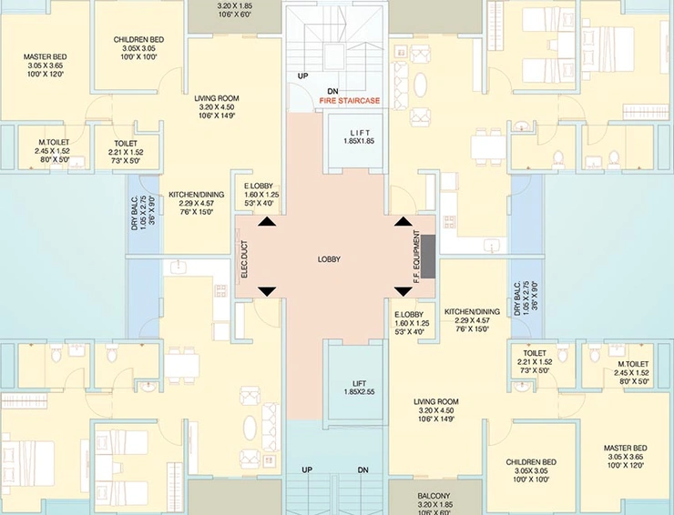 Floor Plan of TCG Gardenia in Katraj, Pune - Image 203790