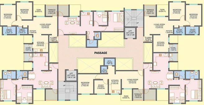 Floor Plan of TCG Panorama in Ambegaon, Pune - Image 203796