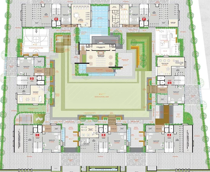 Master Plan of Kohinoor Santorini Seven in Dumas Road, Surat - Image 203826