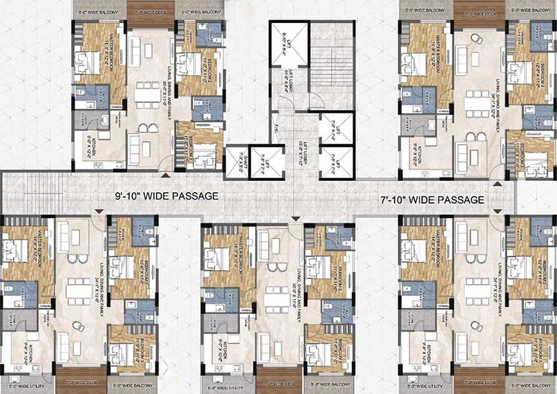 Floor Plan of Namishree Trident in Vanasthalipuram, Hyderabad - Image 203835