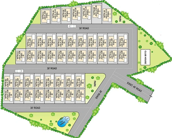 Master Plan of Modi Silver Creek in Cherlapally, Hyderabad - Image 203862
