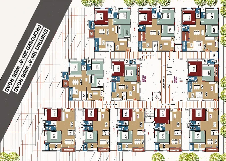 Master Plan of Akshita Heights 4 in Kompally, Hyderabad - Image 203891