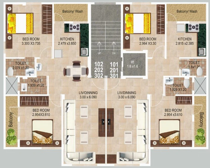 Floor Plan of Raut Shiwani Paradise in Manish Nagar, Nagpur - Image 118267