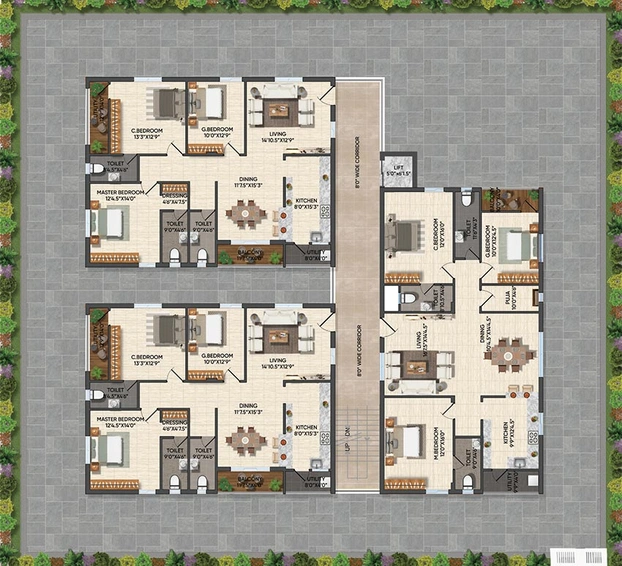 Master Plan of GK Surya Arcade in Kowkoor, Hyderabad - Image 203995