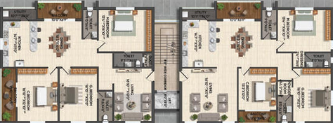 Floor Plan of GK Triad in Sainikpuri, Hyderabad - Image 204008