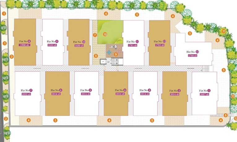 Master Plan of Jubilee Cyber Grande in Madhapur, Hyderabad - Image 204013