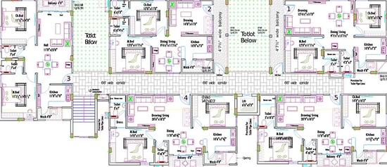 Floor Plan of Land India Grandeur in Manchirevula, Hyderabad - Image 204045