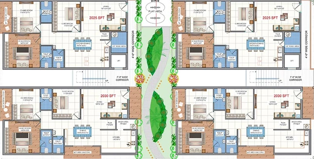 Floor Plan of Saanvi Arena Homes in Puppalaguda, Hyderabad - Image 204063