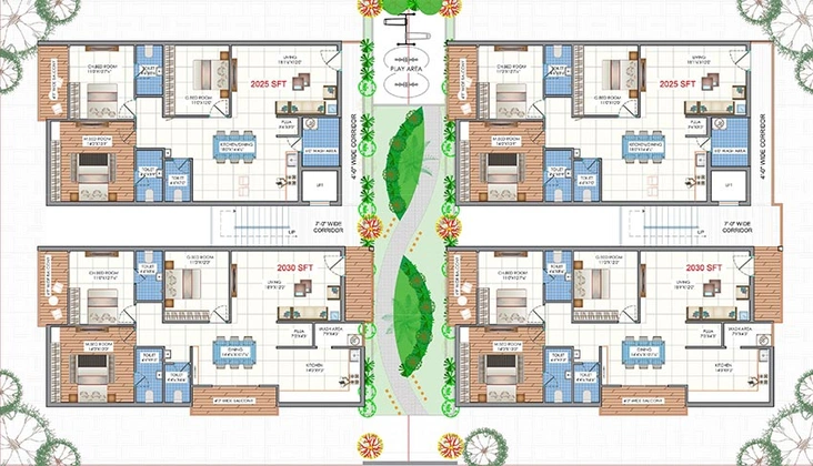 Master Plan of Saanvi Arena Homes in Puppalaguda, Hyderabad - Image 204062