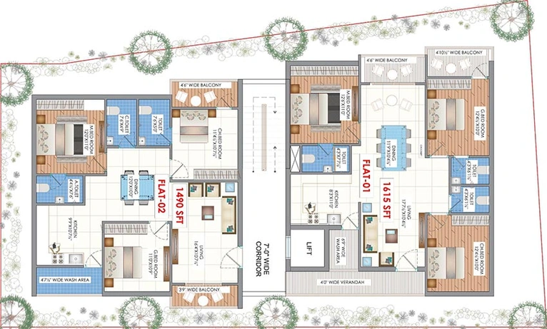 Master Plan of Saanvi Ayla Homes in Puppalaguda, Hyderabad - Image 204077