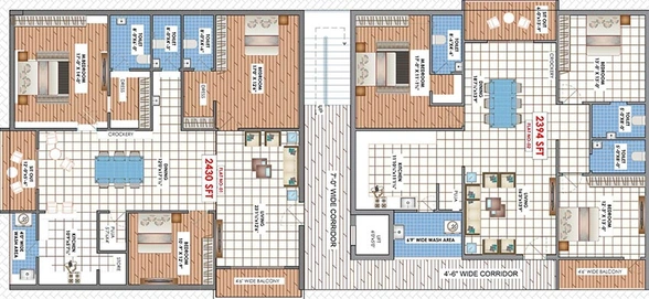 Floor Plan of Saanvi Sri Nilayam in Kokapet, Hyderabad - Image 204084