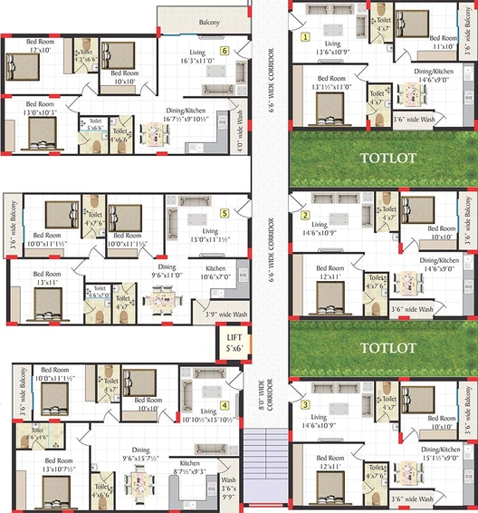 Floor Plan of Shriya Ambience in Kothapet, Hyderabad - Image 204119