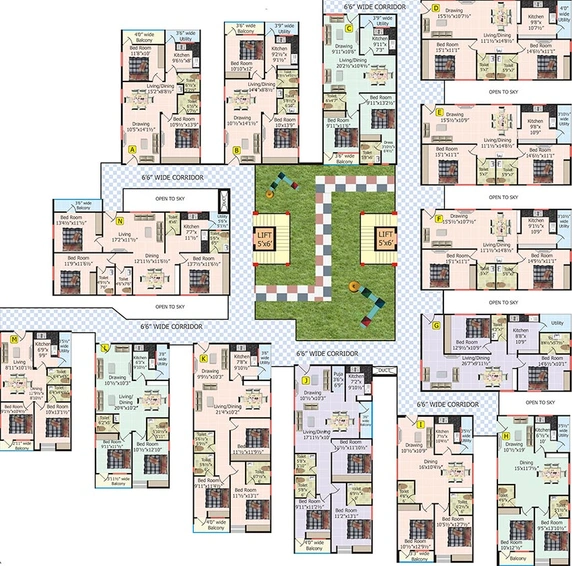 Floor Plan of Shriya Serenity in Gachibowli, Hyderabad - Image 204151
