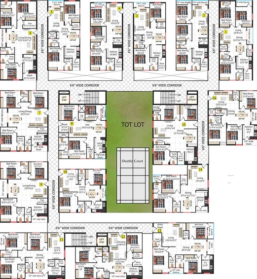 Floor Plan of Shriya Sk Wonders NCB in Kondapur, Hyderabad - Image 204158
