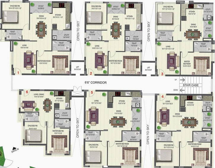 Floor Plan of Gruhashilpi Geetanjali in LB Nagar, Hyderabad - Image 204279
