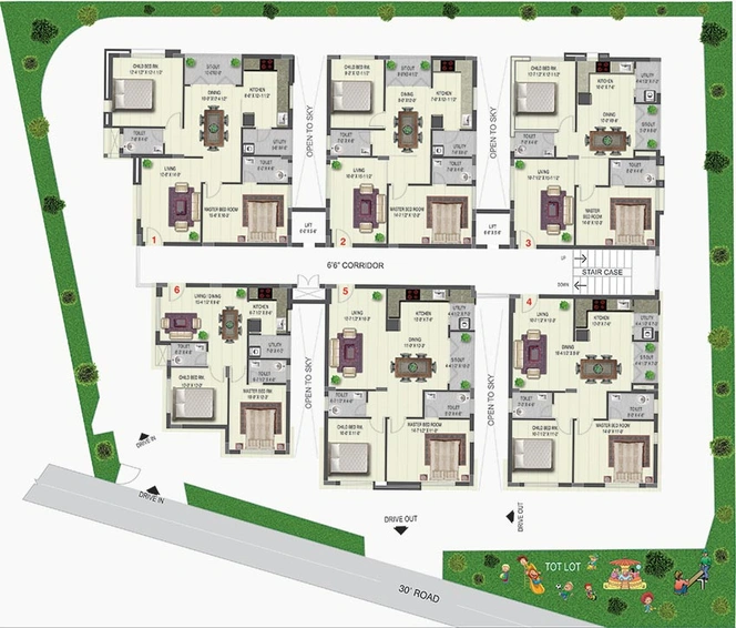 Master Plan of Gruhashilpi Geetanjali in LB Nagar, Hyderabad - Image 204278