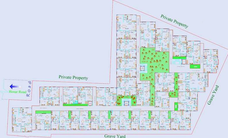 Master Plan of Prabhavathi Heaven in Bommanahalli, Bangalore - Image 204283