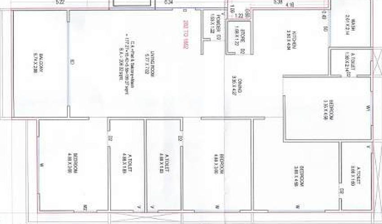 4 BHK Flat in Waves Live by the River in Pal, Surat - Image 827358