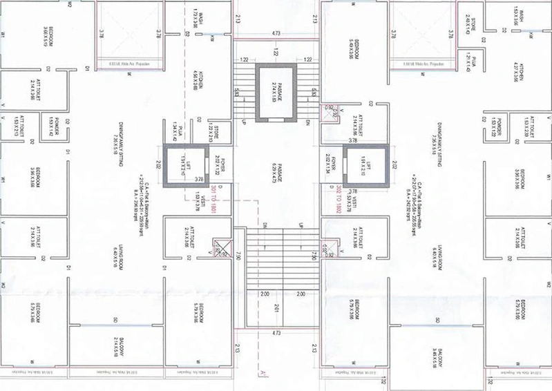 Floor Plan of Waves Live by the River in Pal, Surat - Image 204303