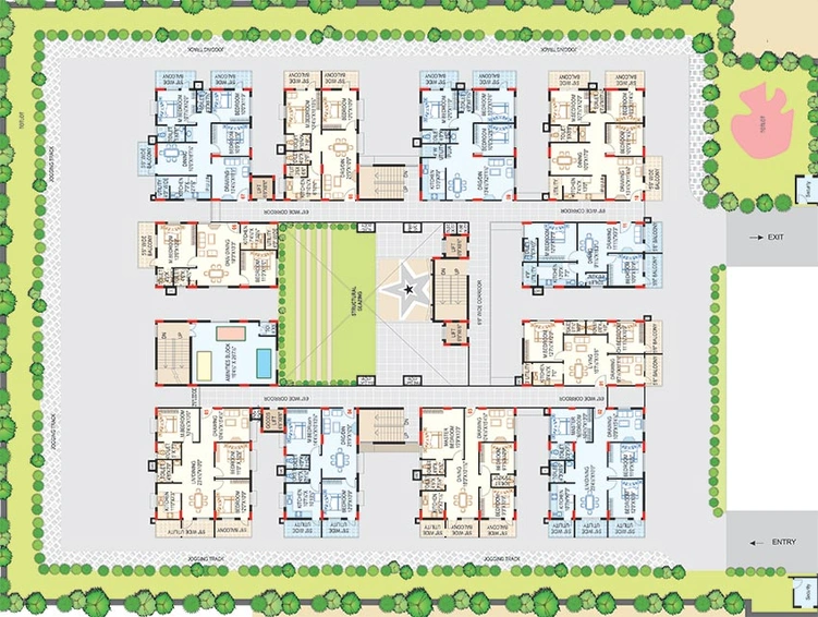 Master Plan of HSR Amruta Akash in LB Nagar, Hyderabad - Image 204325