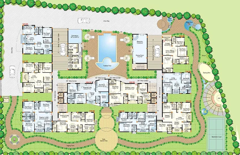 Master Plan of Maphar Calyx in Kondapur, Hyderabad - Image 204340