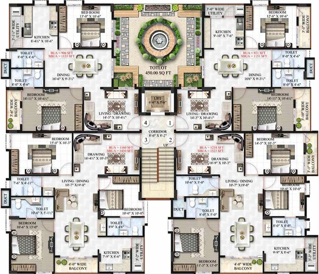 Floor Plan of Maphar Eternity in Neknampur, Hyderabad - Image 204361