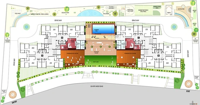 Master Plan of Sorrento Rosette in Bhayli Road, Vadodara - Image 204392