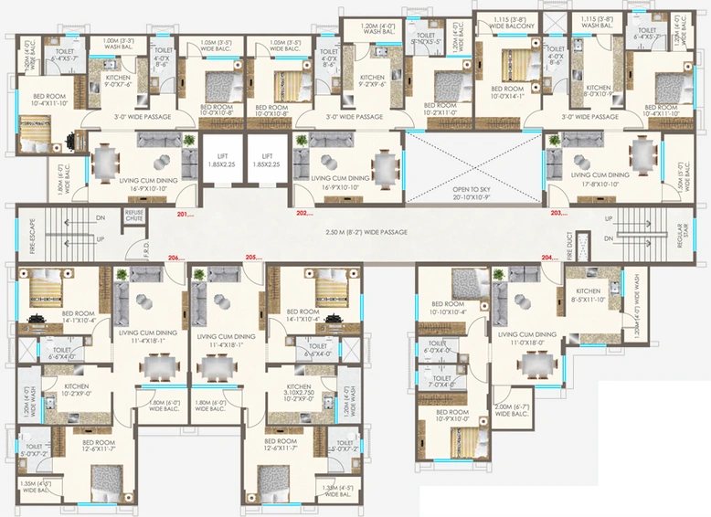 Floor Plan of Indra Kasturi 3 in Rajendra Nagar, Nagpur - Image 118280