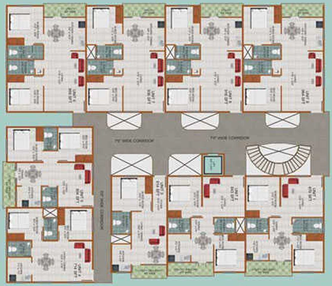 Floor Plan of Prabhavathi Square in Devarachikkana Halli, Bangalore - Image 204447