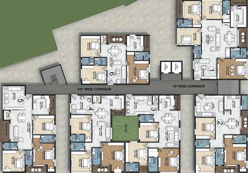 Floor Plan of Northstar Leela in Padmarao Nagar, Hyderabad - Image 204457