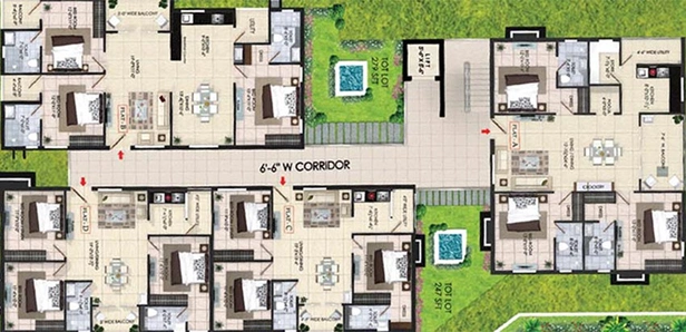 Floor Plan of Northstar Veda in Himayat Nagar, Hyderabad - Image 204469