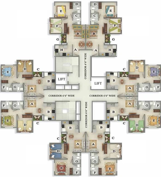 Floor Plan of Shriram Codename Dil Chahta Hai in Attibele, Bangalore - Image 204482