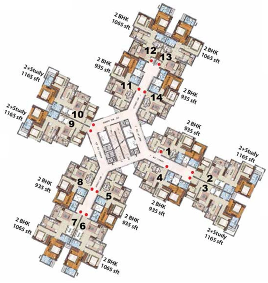 Floor Plan of Shriram O2 Homes in Yelahanka, Bangalore - Image 204501