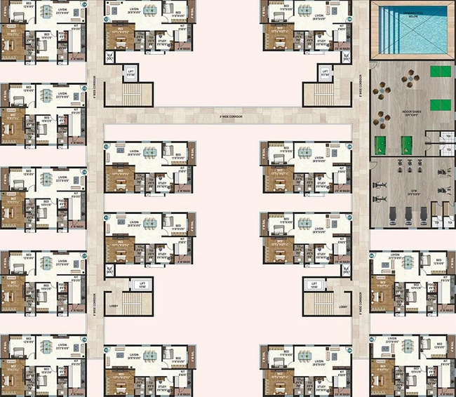 Floor Plan of Sai Pragathi Sumedha in Peerzadiguda, Hyderabad - Image 204614