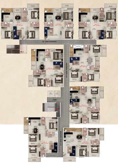 Floor Plan of Sri Orion Heights in Varthur, Bangalore - Image 204627