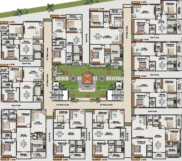 Floor Plan of Shubham Greens in Manikonda, Hyderabad - Image 204667