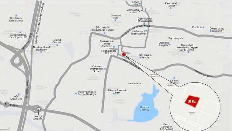 Location of Shubham Greens in Manikonda, Hyderabad - Image 204665