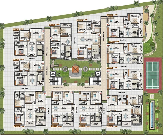 Master Plan of Shubham Greens in Manikonda, Hyderabad - Image 204666