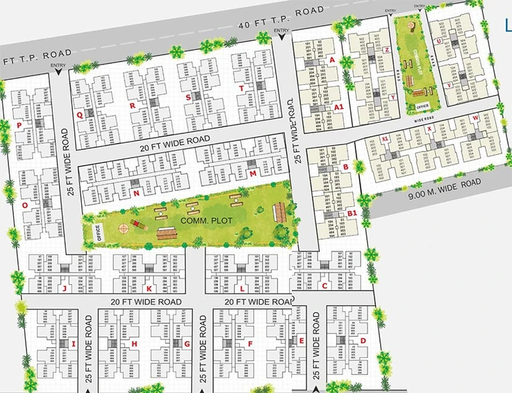 Master Plan of Suraksha Aakruthi Township in Uppal, Hyderabad - Image 204703