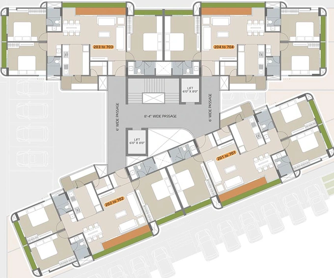 Floor Plan of Solitaire 26 in Harni, Vadodara - Image 204741