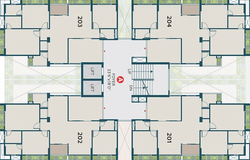 Floor Plan of Divine Sanidhya in Sargasan, Gandhinagar - Image 204786