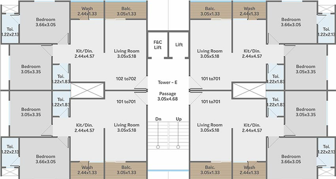 Floor Plan of Shubh Icon in Makarpura, Vadodara - Image 204839