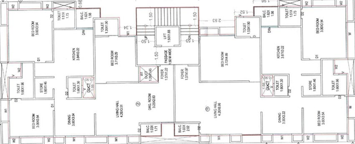 Floor Plan of Sophisticated Shubham Aura in Subhanpura, Vadodara - Image 204885