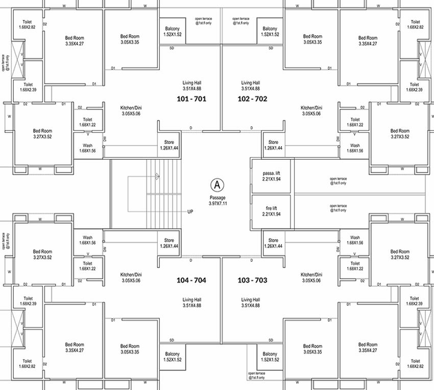 Floor Plan of Uma Silver Elysium in Chhani, Vadodara - Image 204891