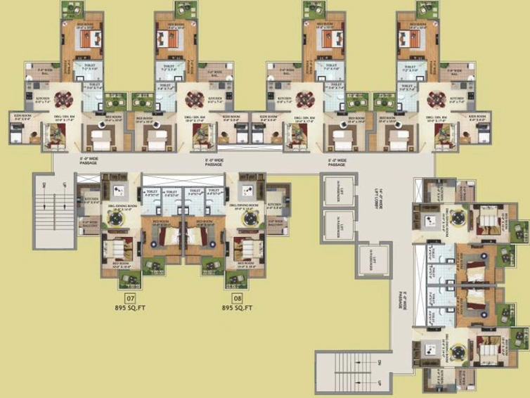 Floor Plan of Migsun Green Mansion in Zeta, Greater Noida - Image 204911