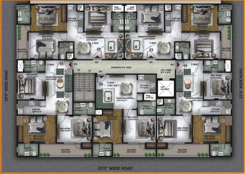 Floor Plan of The Ultima Heights in Sector 107, Noida - Image 204921